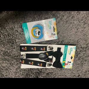 Mickey Mouse pacifier and suspender set